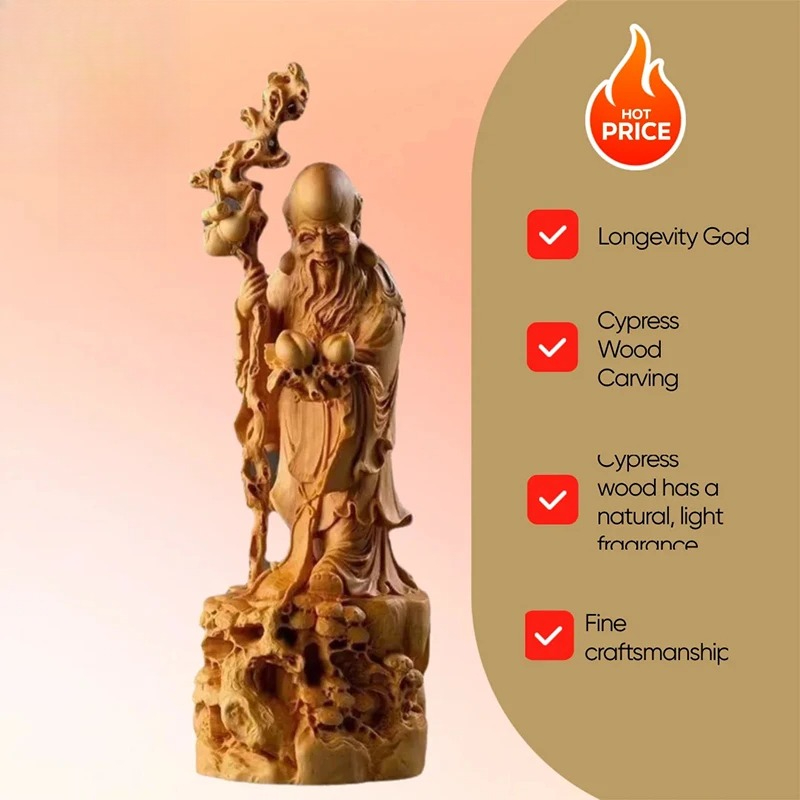 Longevity Health & Wellness Hotel - Figurine de cyprès chinois traditionnel, symbole