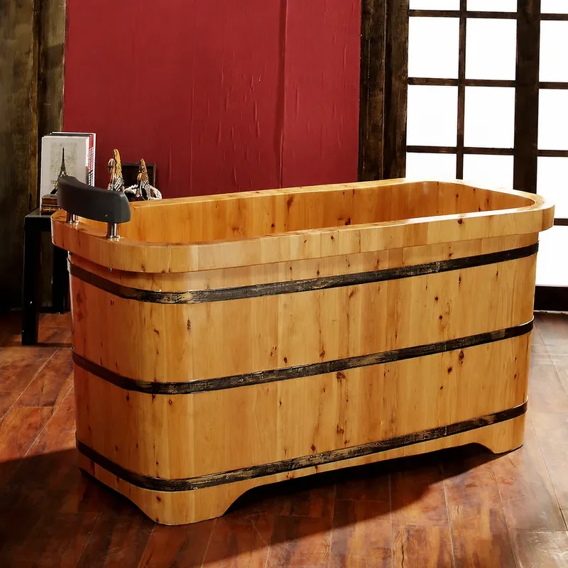 Health Wellness Spa - Baignoire en bois de cèdre du