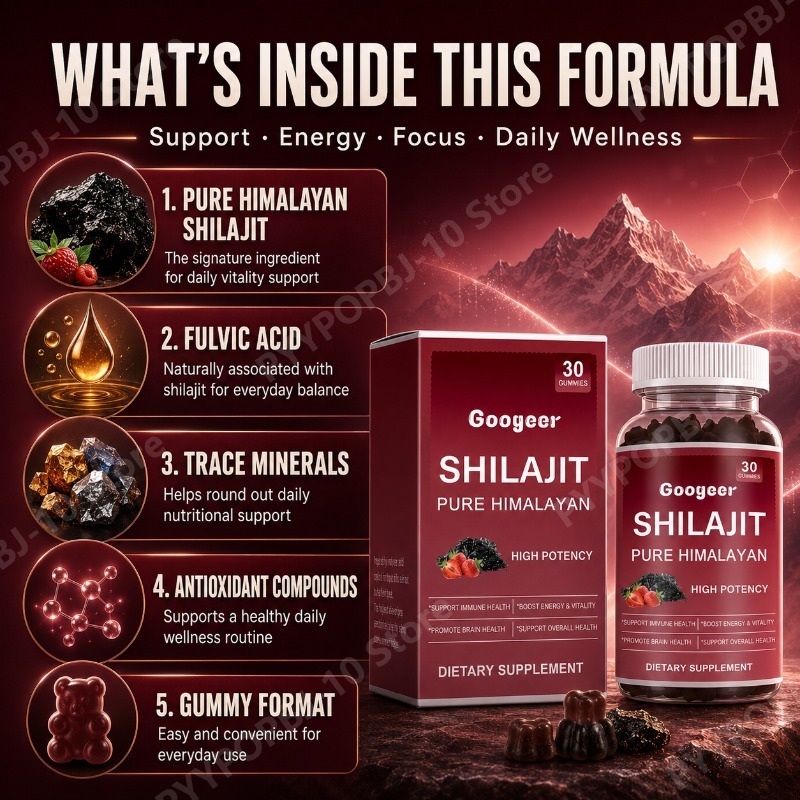 Health Wellness Gummies - Gummies Googeer Shilajit, pur Shilajit de