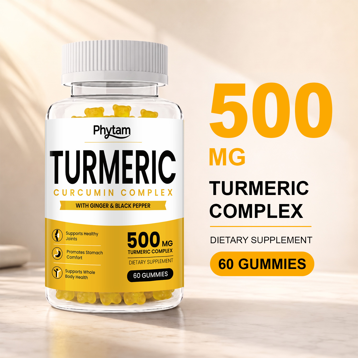 Health Wellness Gummies - Gommes de curcuma et de curcumine