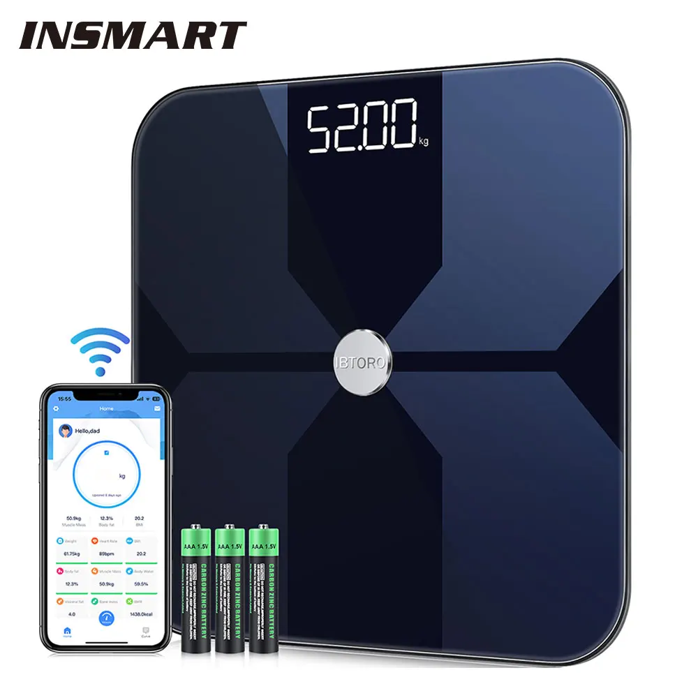 Digital Body Weight Scale - Balance de graisse corporelle Wifi précision