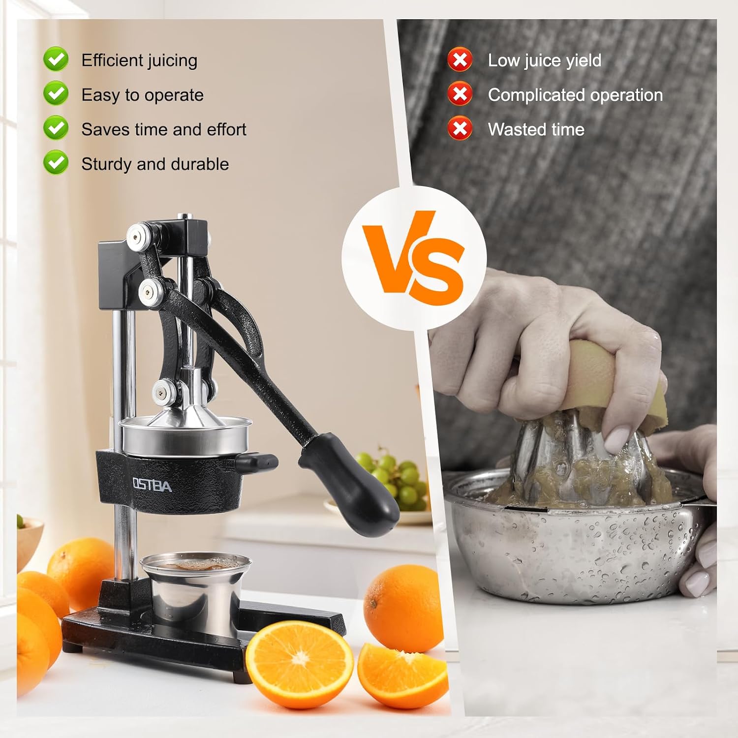 Presse-agrumes manuel en fonte - Cold Press Juicer avis et prix
