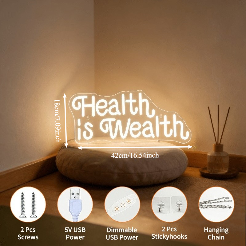 Enseigne néon LED « La santé e - Health Wellness And Lifestyle avis et prix