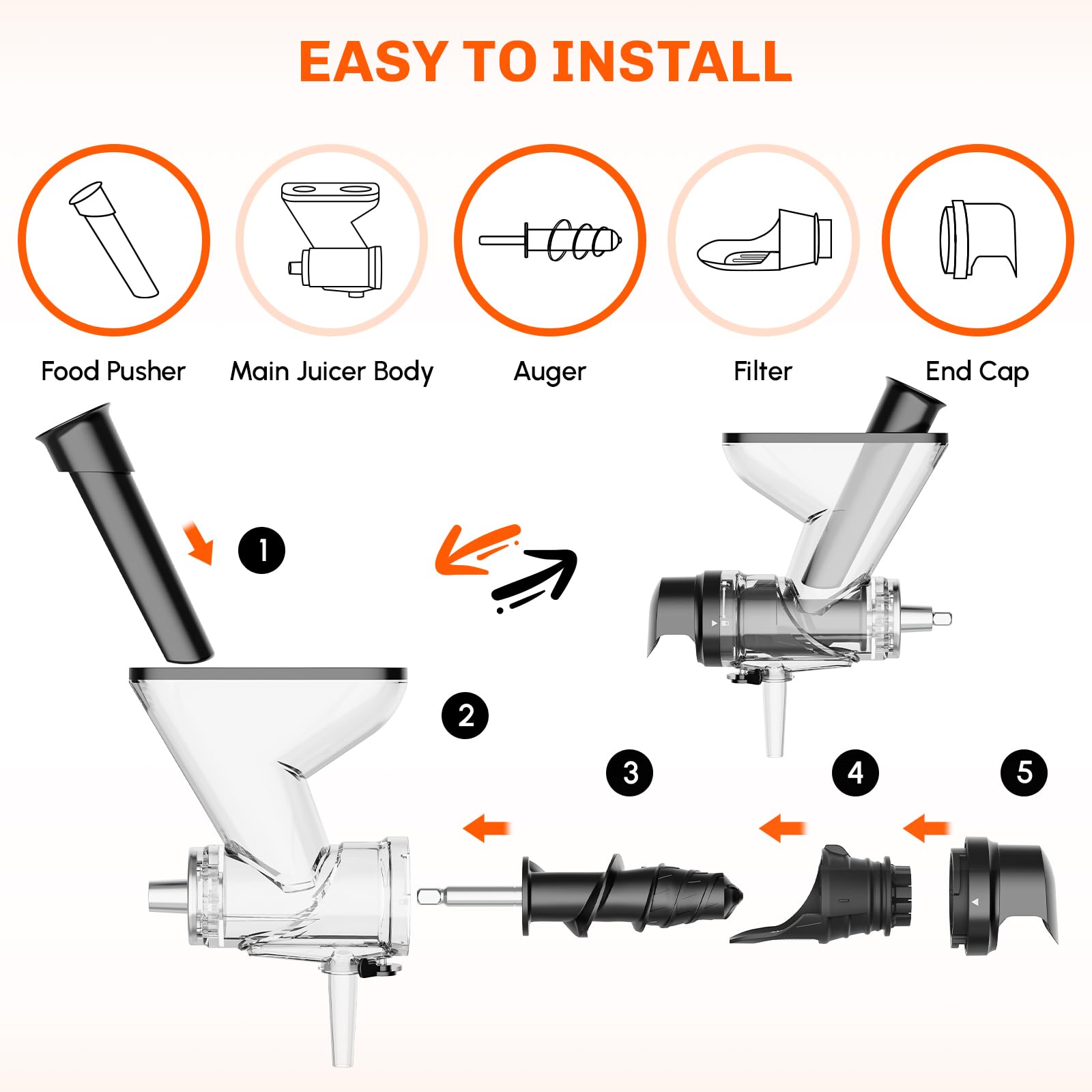 Accessoire de presse-agrumes à - Cold Press Juicer avis et prix